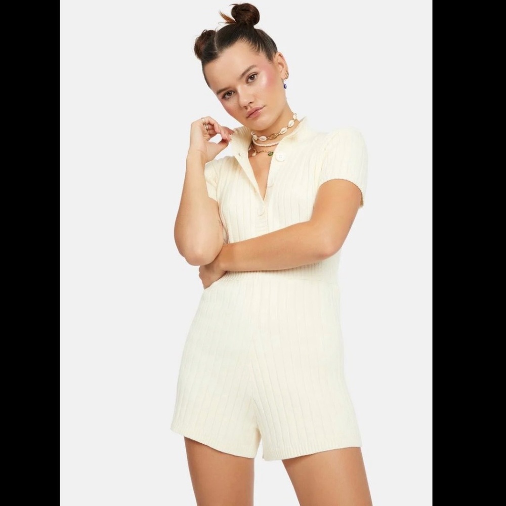 Dolls Kill 4SI3NNA MIRIAM KNIT ROMPER